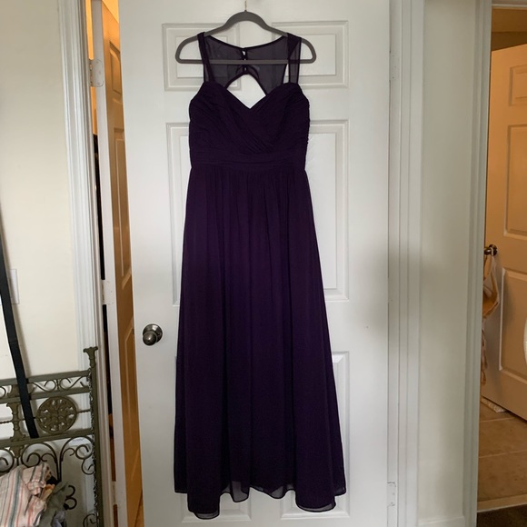 Full length formal gown. Deep purple. - Picture 2 of 3